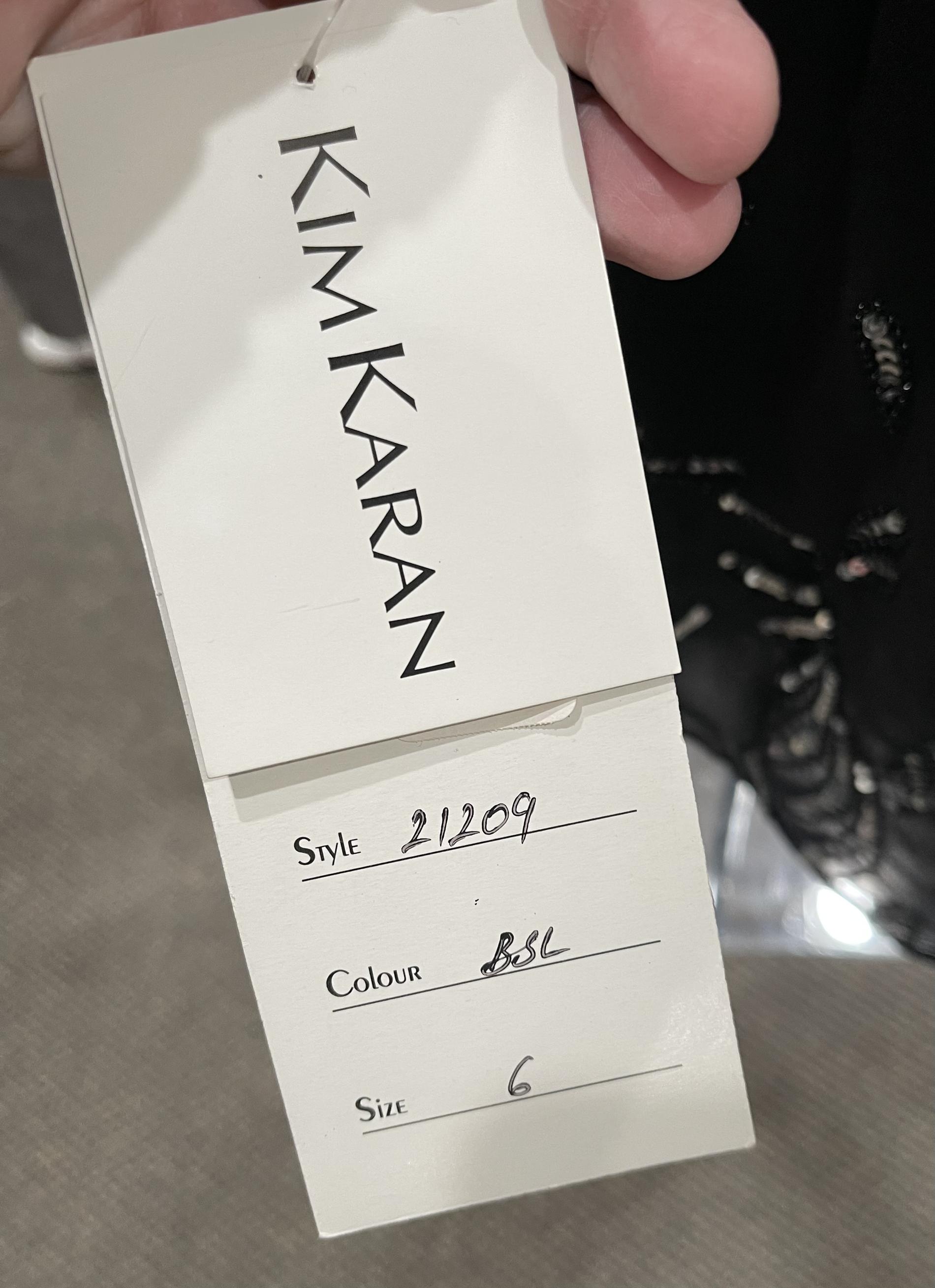 Kim Karan Size 6 Sheer Black Cocktail Dress on Queenly