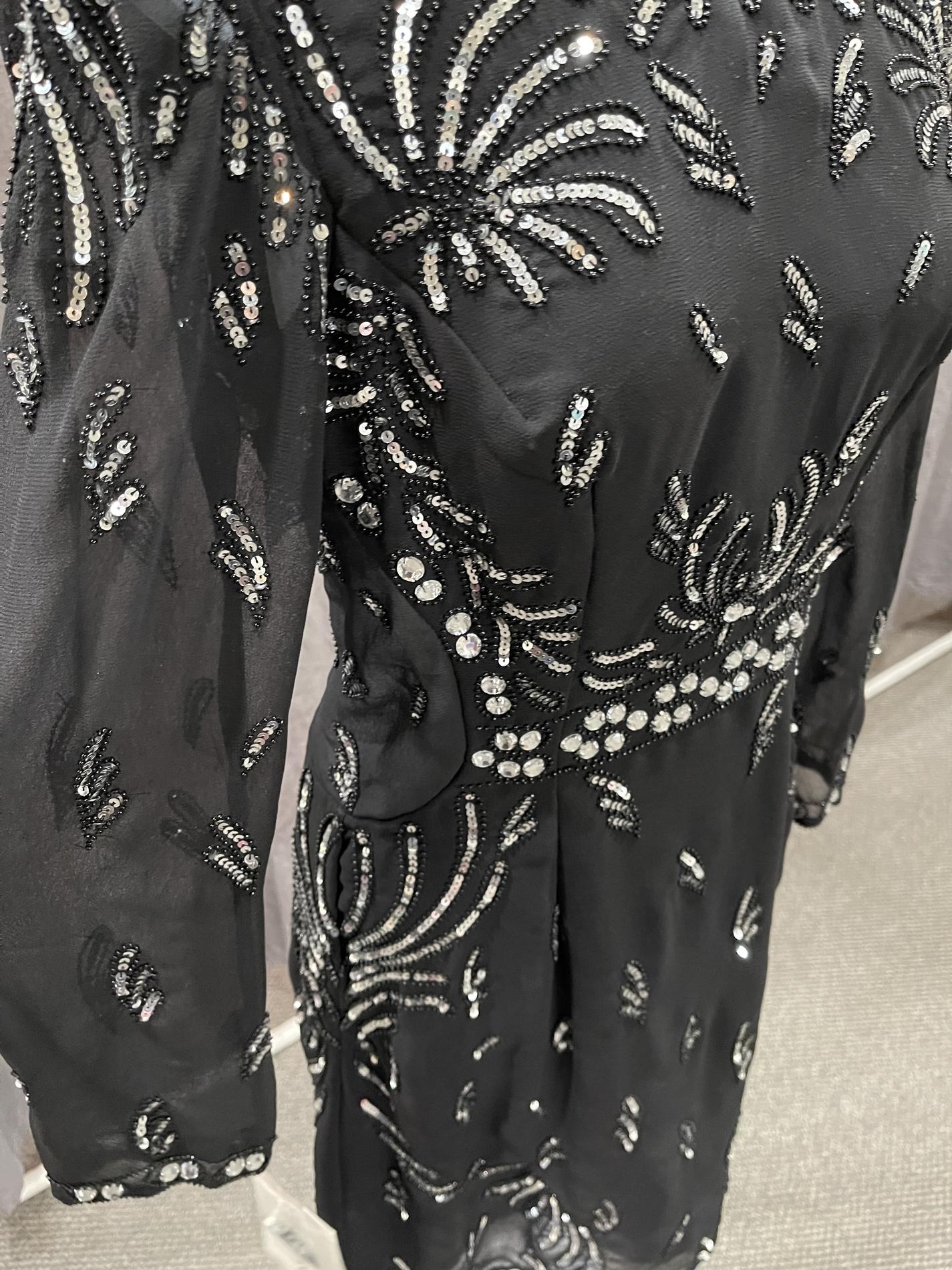 Kim Karan Size 6 Sheer Black Cocktail Dress on Queenly