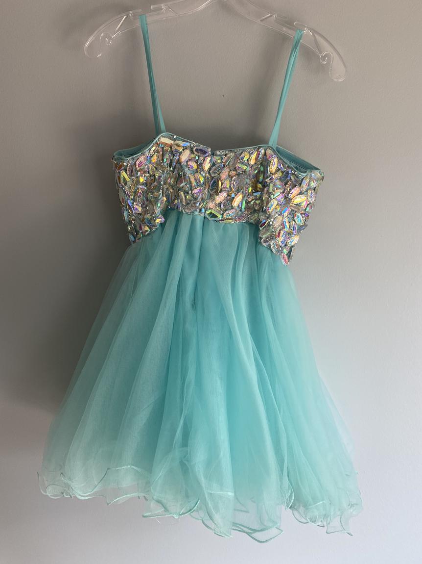 Lafemme Size 6 Prom Turquoise Green Cocktail Dress on Queenly