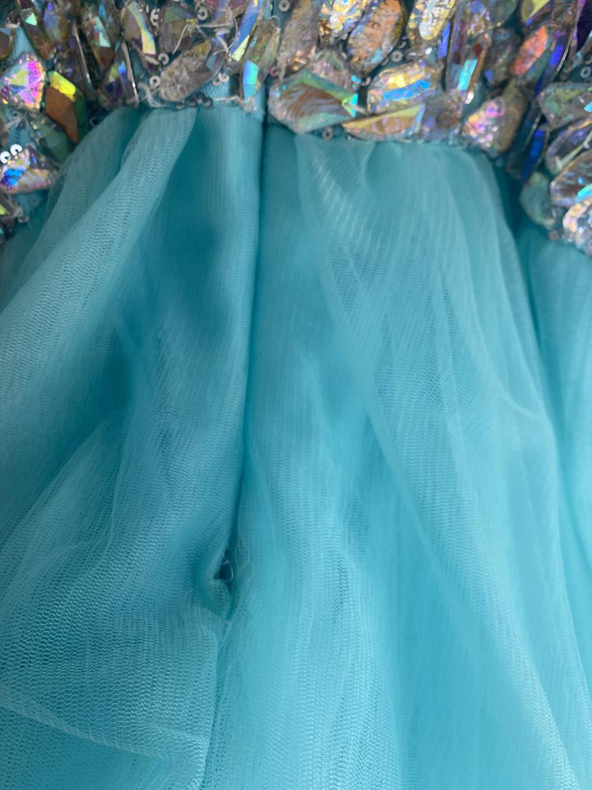 Lafemme Size 6 Prom Turquoise Green Cocktail Dress on Queenly