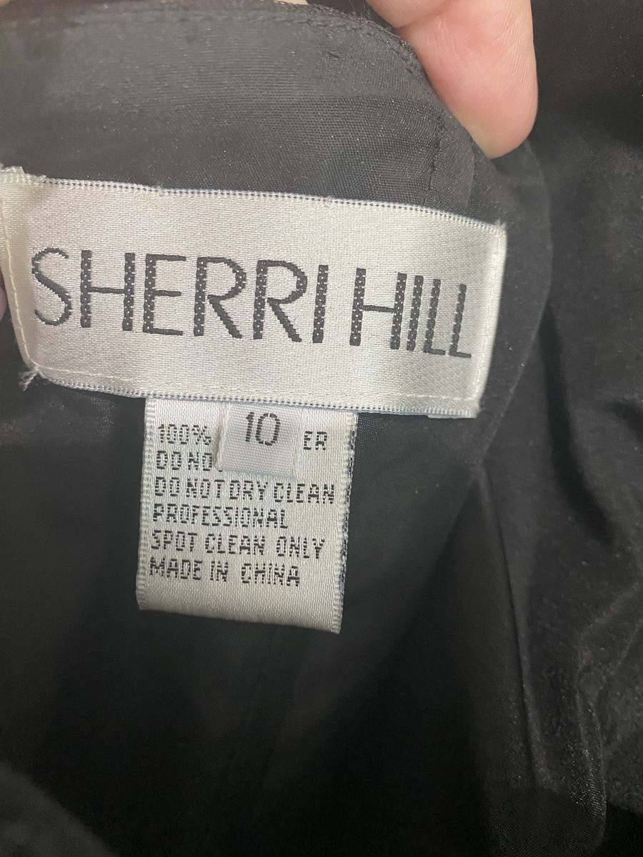 Sherri Hill Size 10 Prom Halter Lace Multicolor Cocktail Dress on Queenly