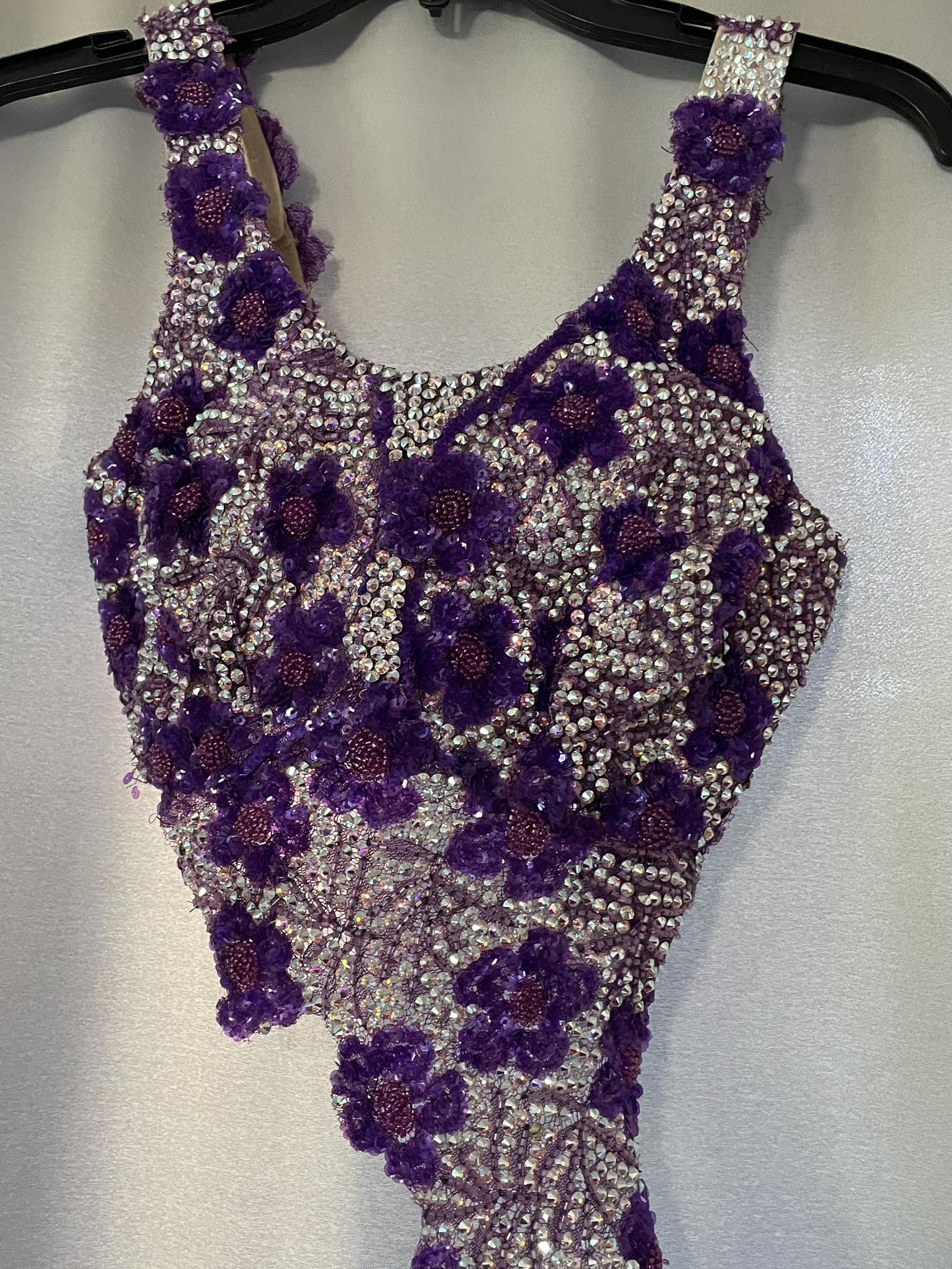 Size 4 Homecoming Sequined Purple Cocktail Dress on Queenly