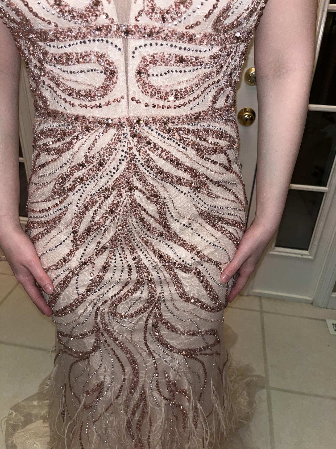The Cool Collection Size 10 Prom Rose Gold Mermaid Dress on Queenly