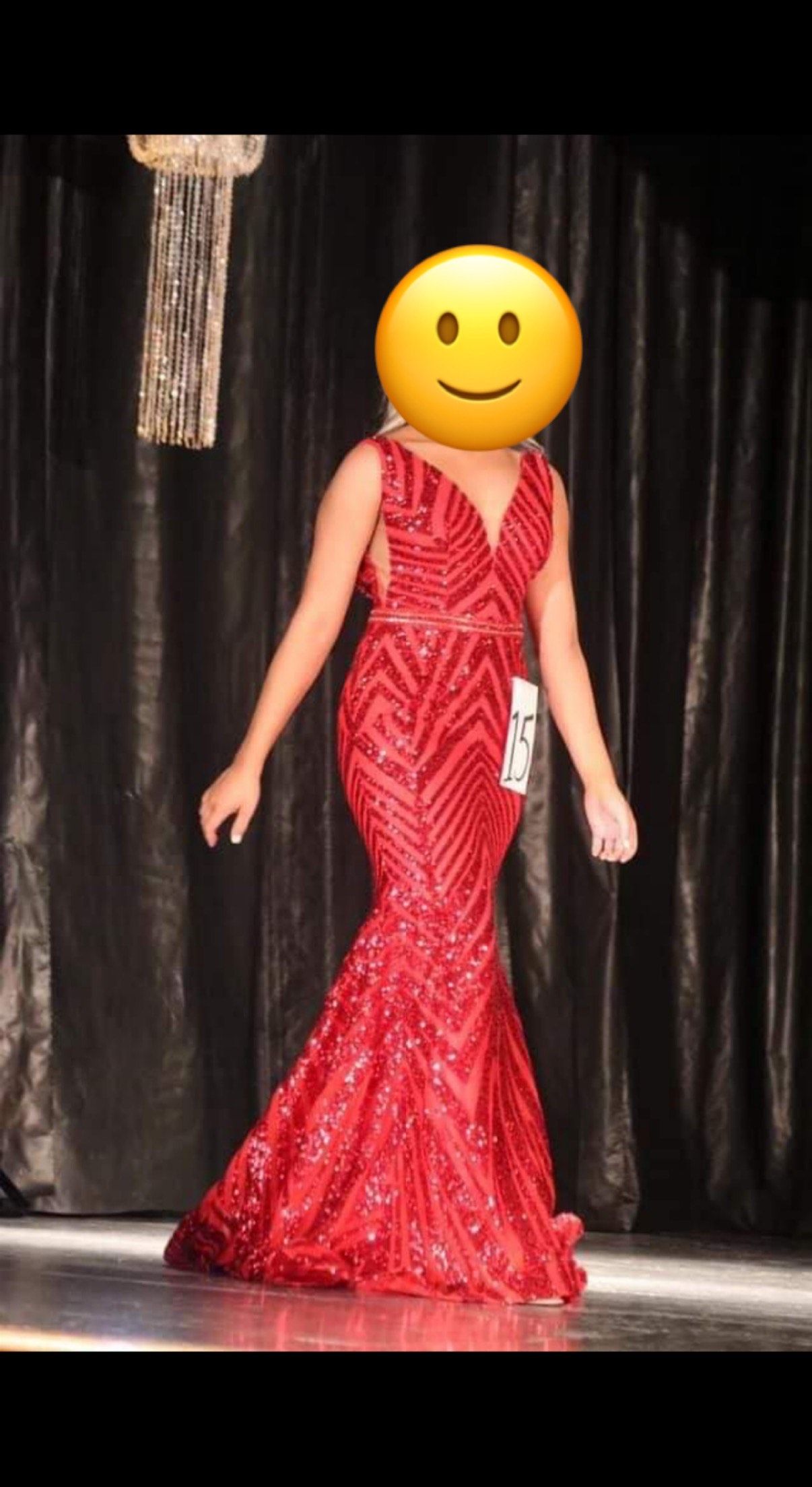 Size 4 Red Dress With Train on Queenly