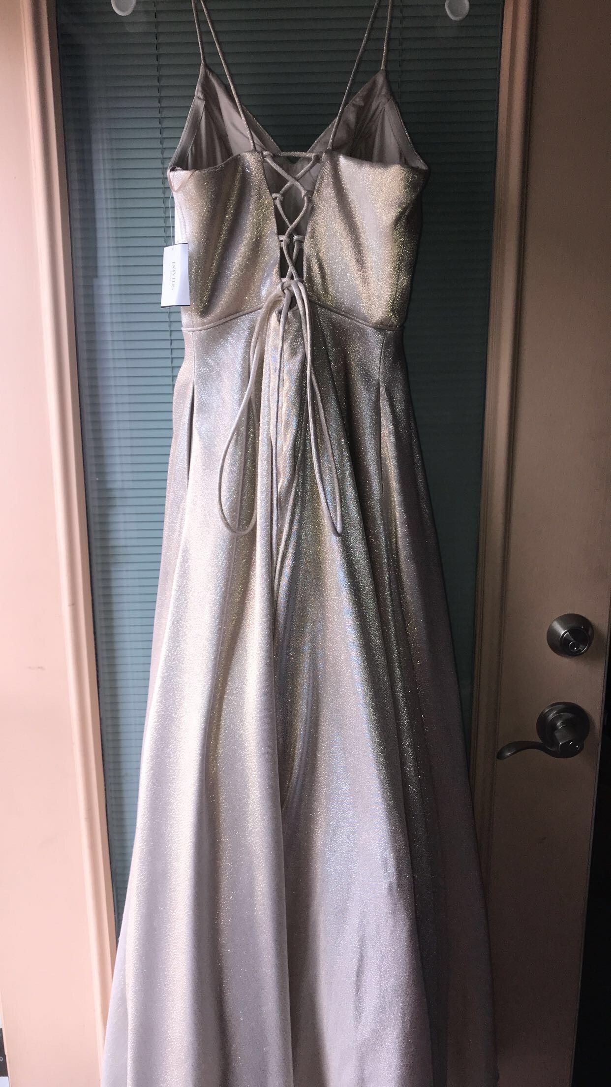 david’s bridal Size 6 Prom Gold Ball Gown on Queenly