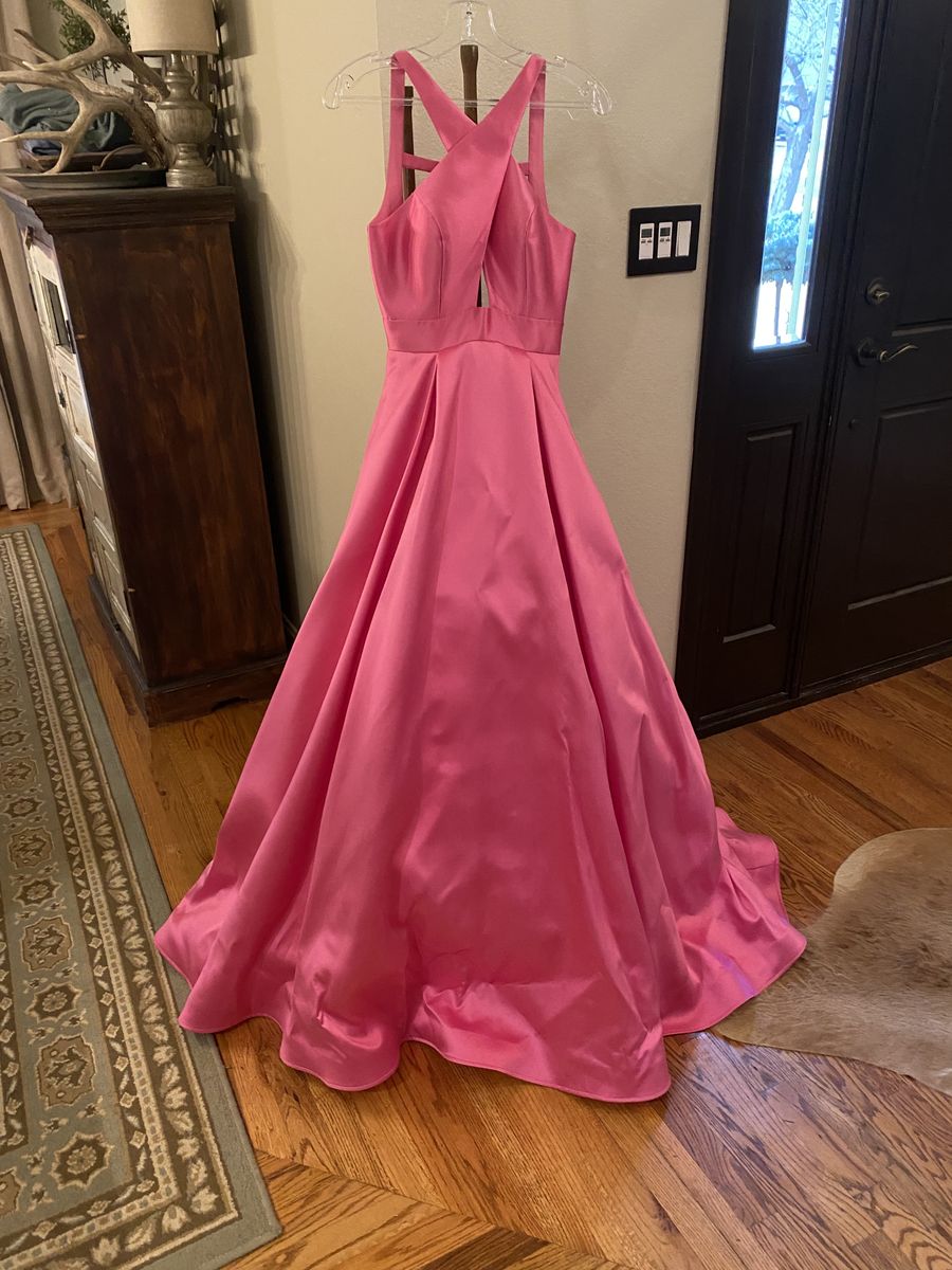 Jovani Size 0 Prom Hot Pink Ball Gown on Queenly