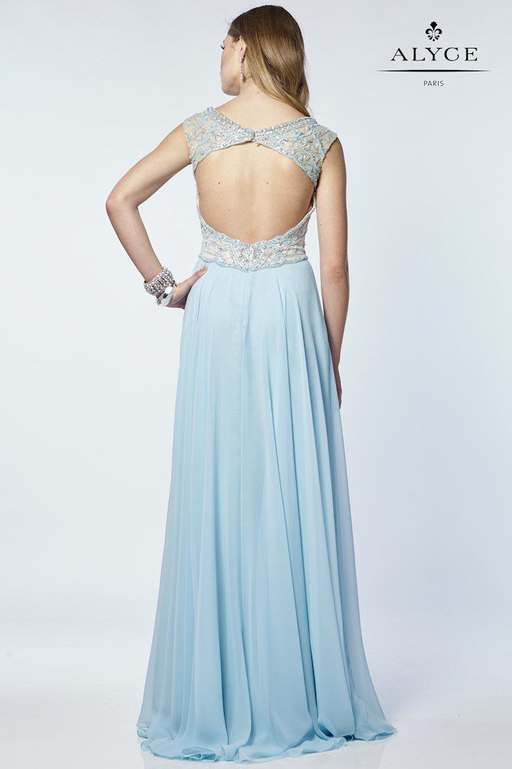 Style 6679 Alyce Paris Blue Size 14 A-line Dress on Queenly