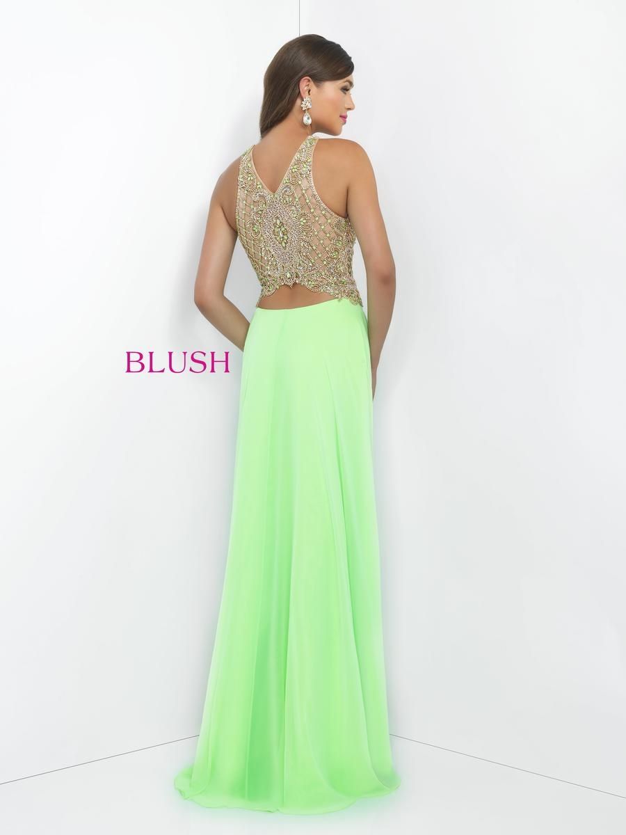 Style 11024 Blush Prom Green Size 10 Pageant A-line Dress on Queenly
