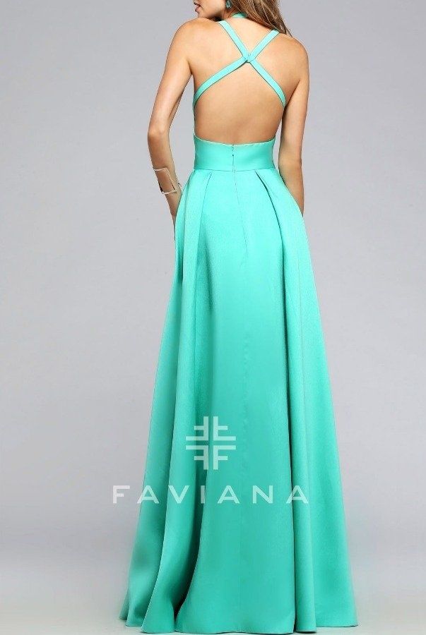 Style 7752 Faviana Size 10 Light Green A-line Dress on Queenly