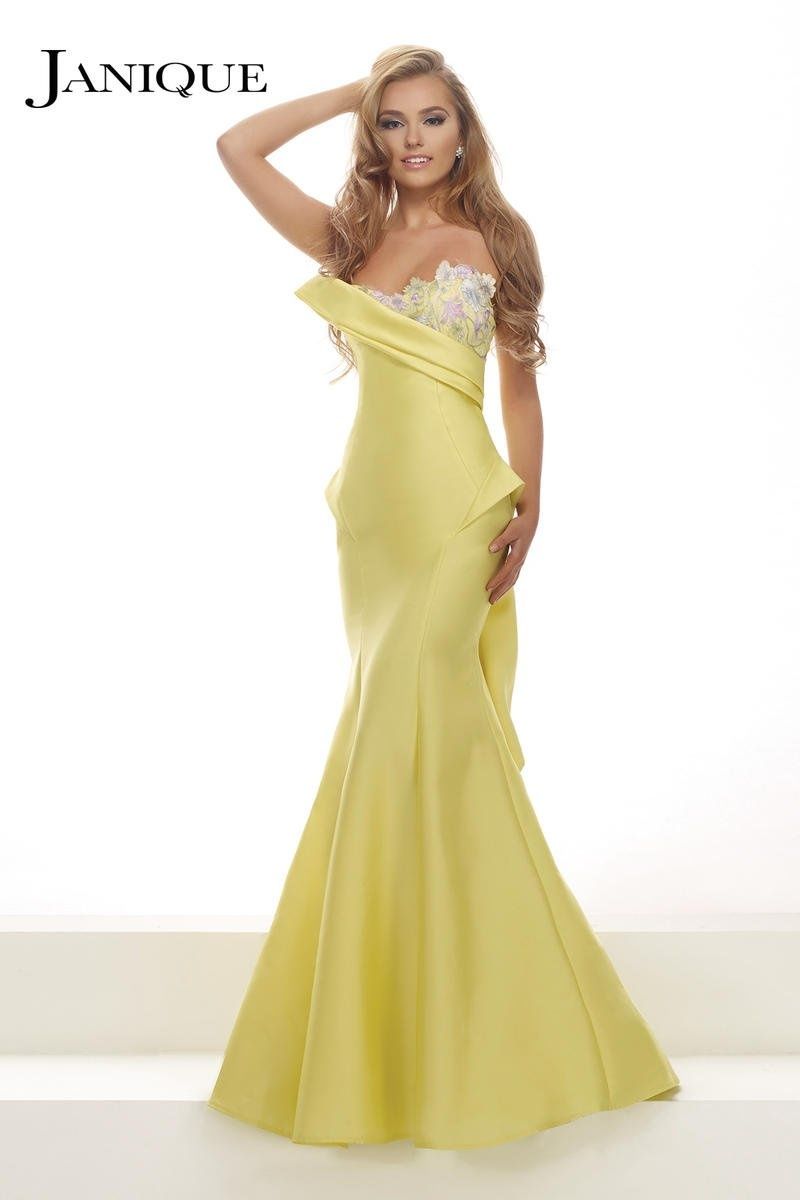 Style C1691 Janique Yellow Size 2 Mermaid Dress on Queenly