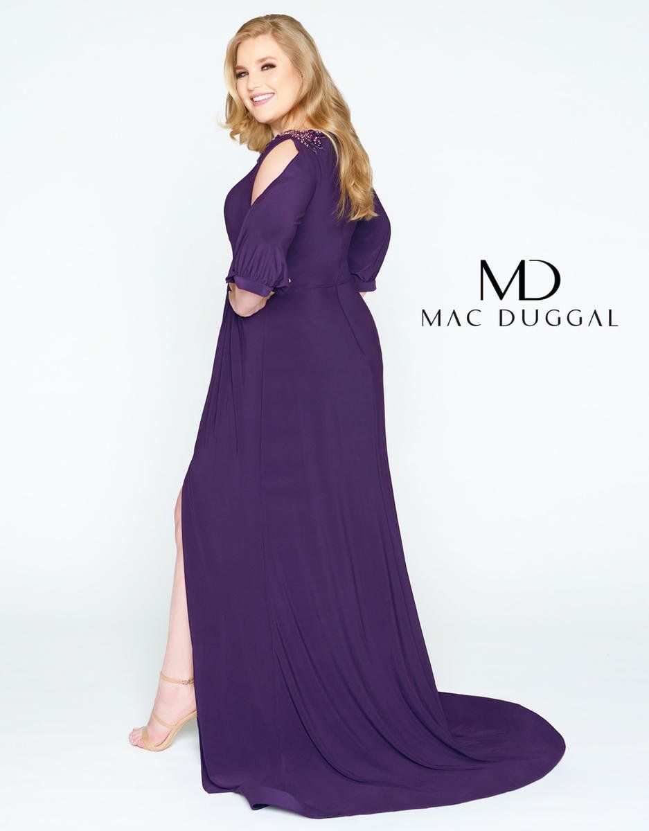 Style 67609 Mac Duggal Multi Size 24 Side Slit Dress on Queenly