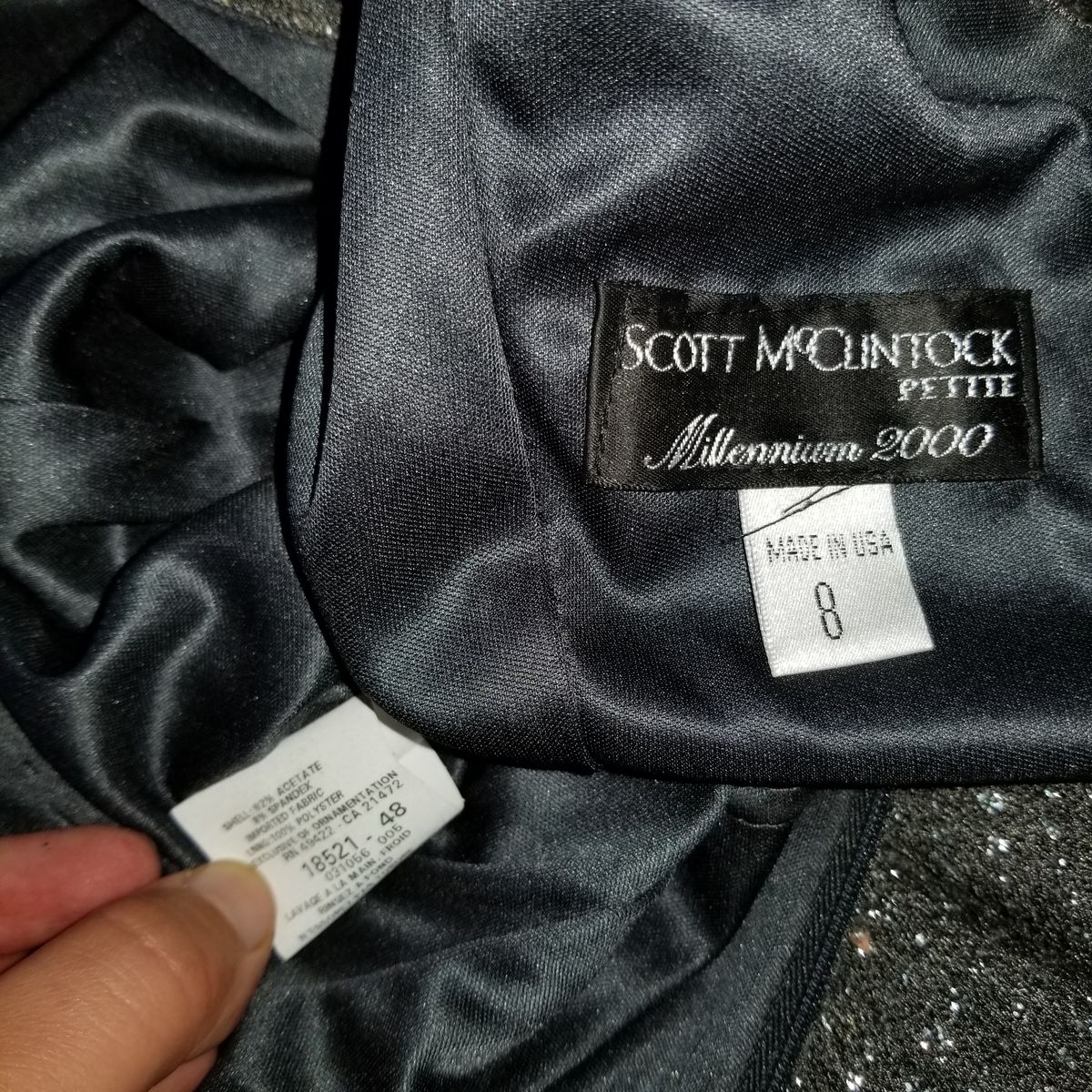 Scott McClintock Silver Size 8 Jersey Gray Train Straight Dress on Queenly