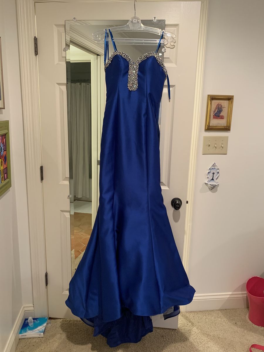 Jovani Size 4 Royal Blue Mermaid Dress on Queenly