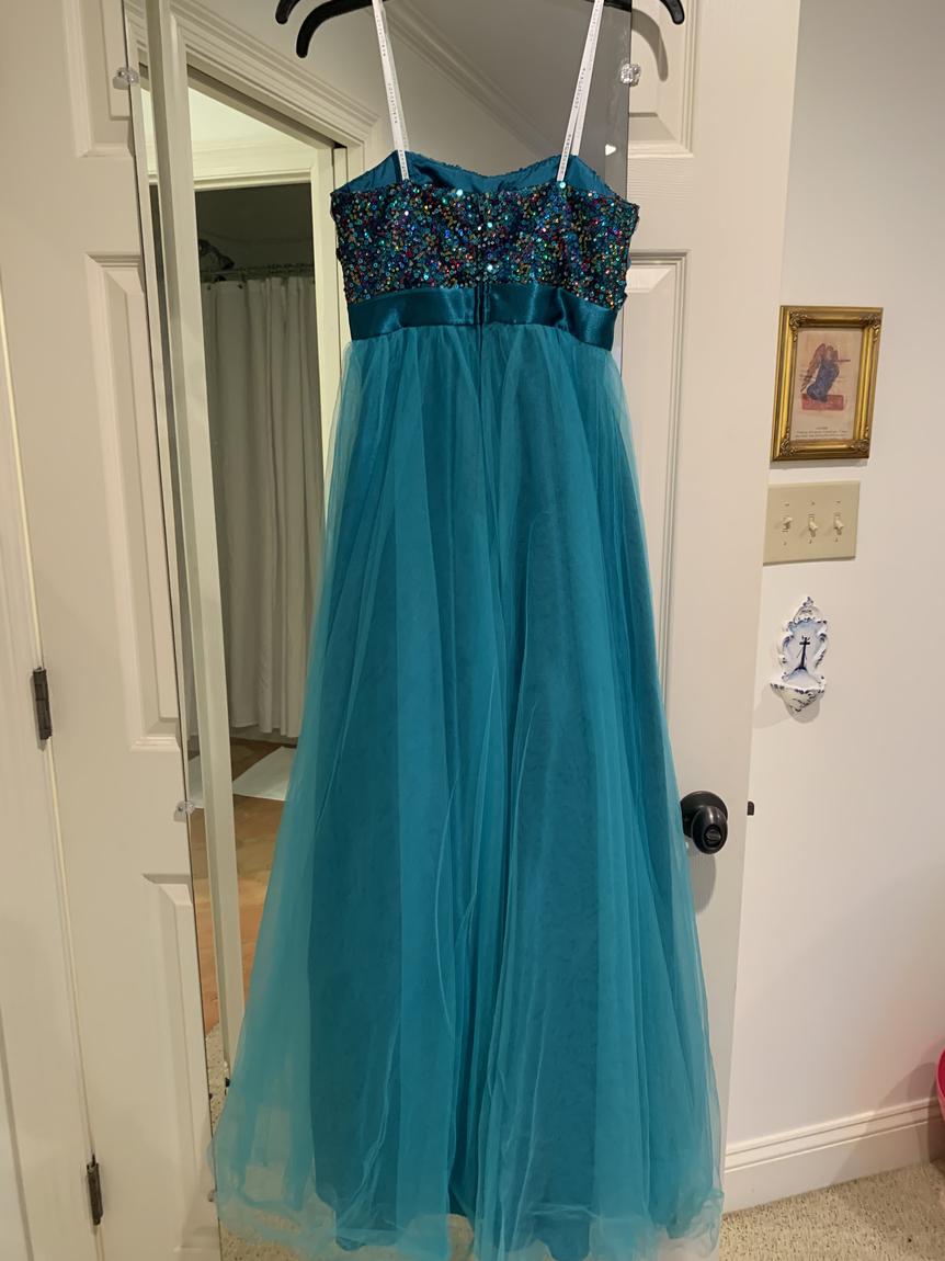 Size 2 Pageant Blue Ball Gown on Queenly