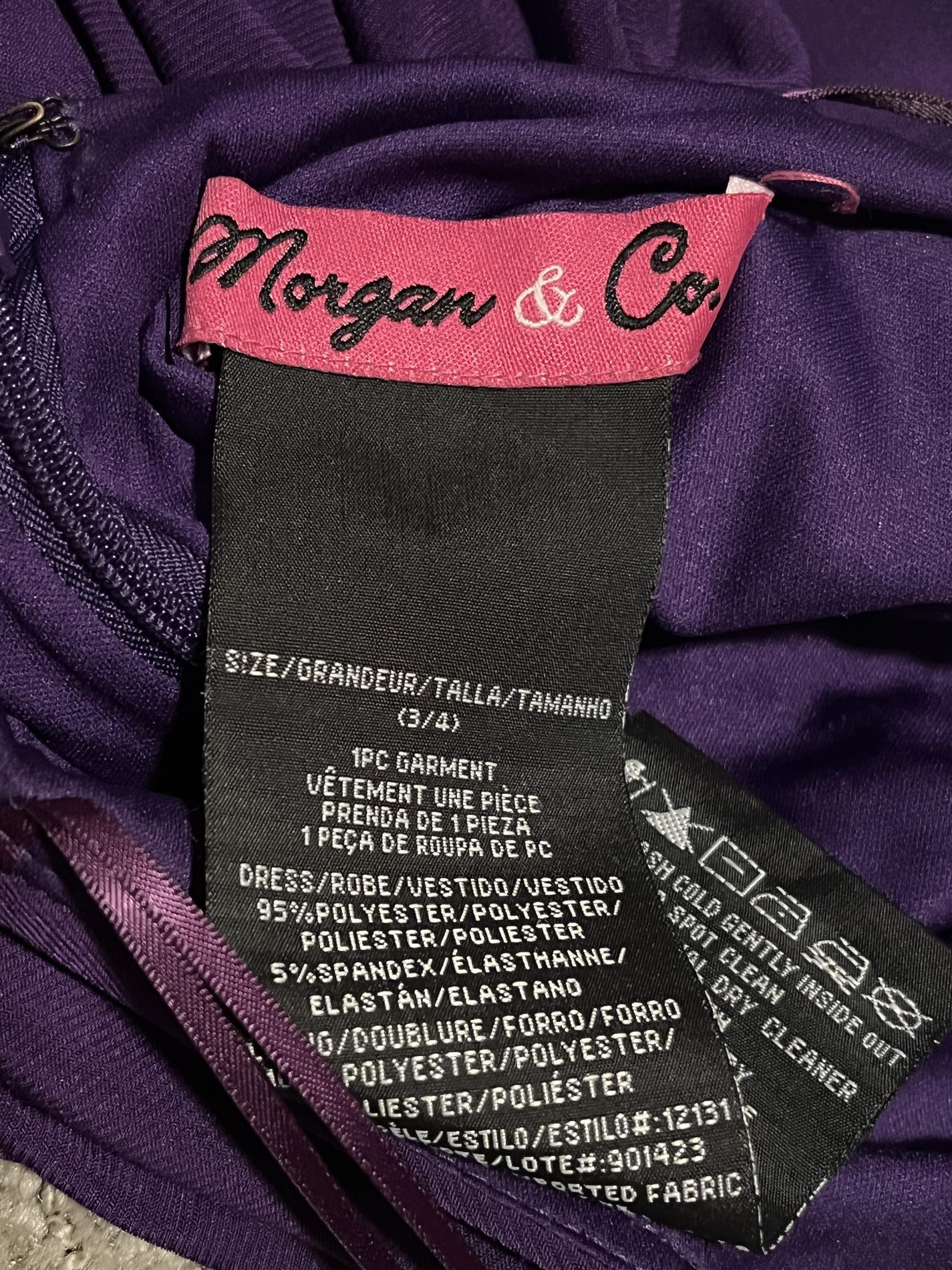 morgan & co Size 4 Sheer Purple Floor Length Maxi on Queenly