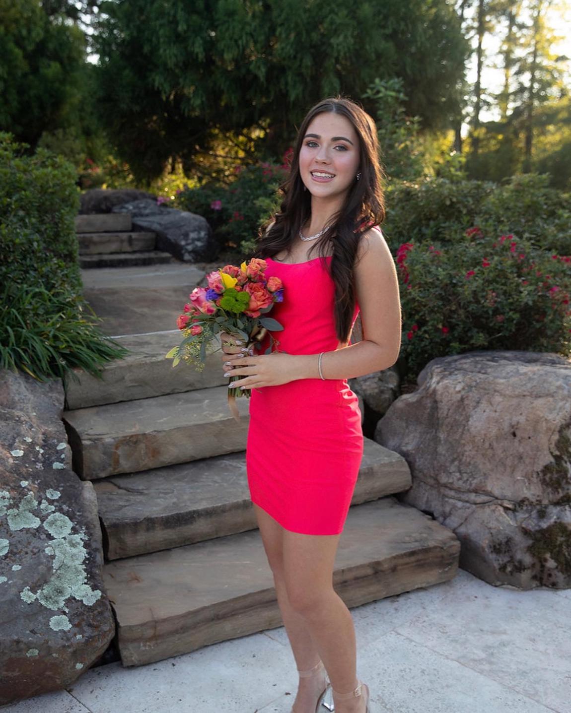 Sherri Hill Size 4 Homecoming Coral Cocktail Dress on Queenly