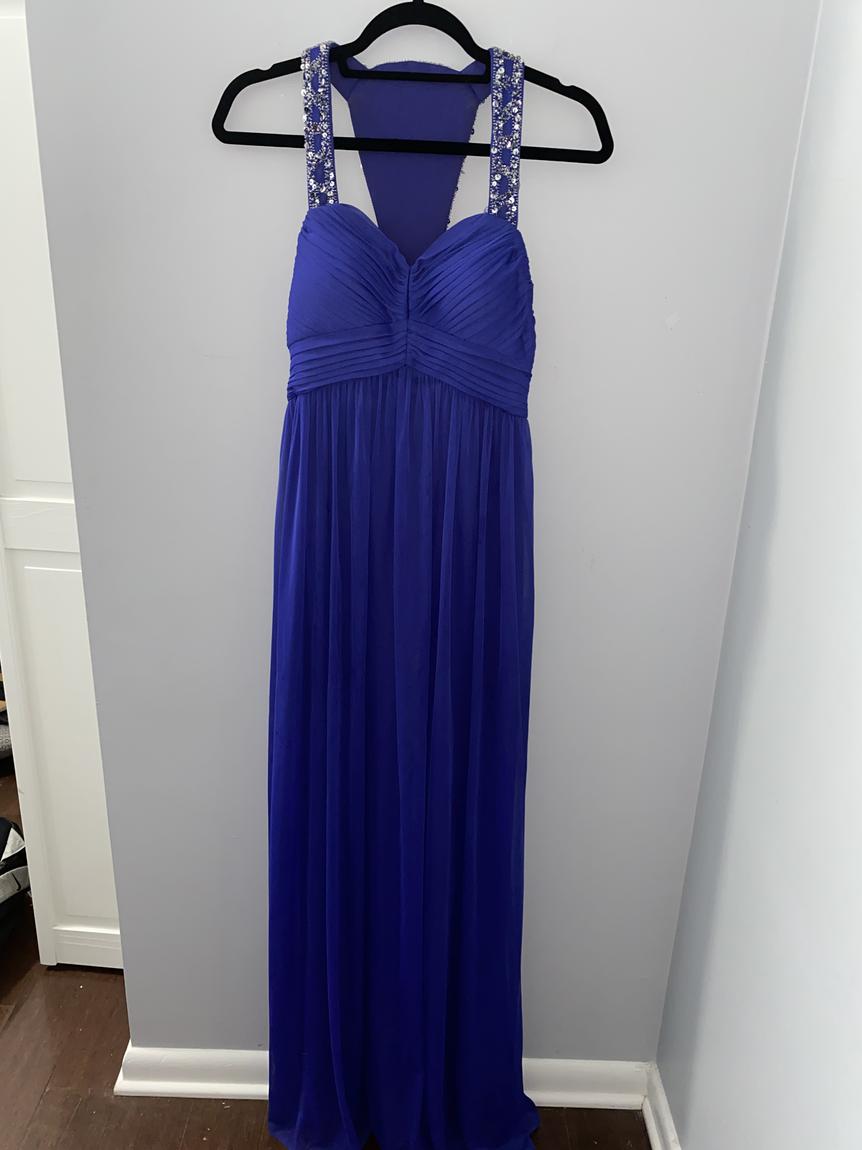 Size 2 Royal Blue Floor Length Maxi on Queenly