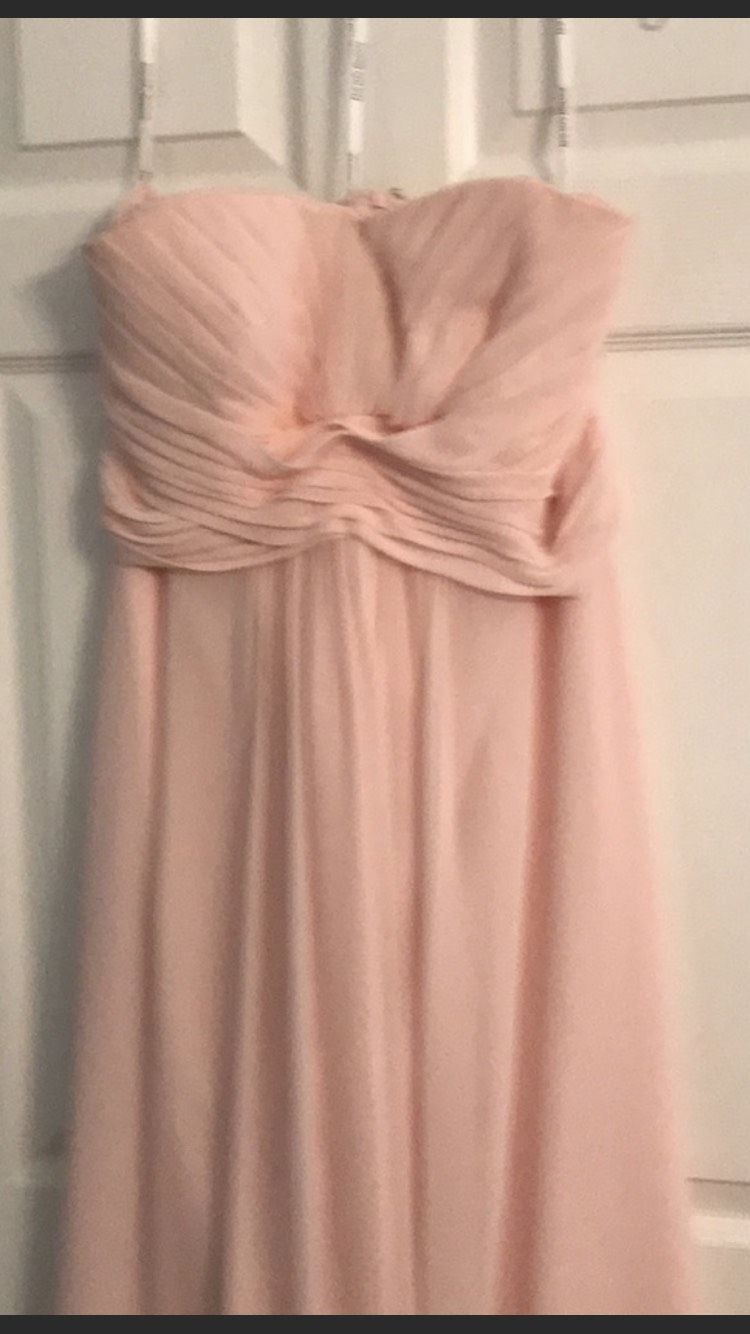 David's Bridal Plus Size 16 Strapless Pink Floor Length Maxi on Queenly