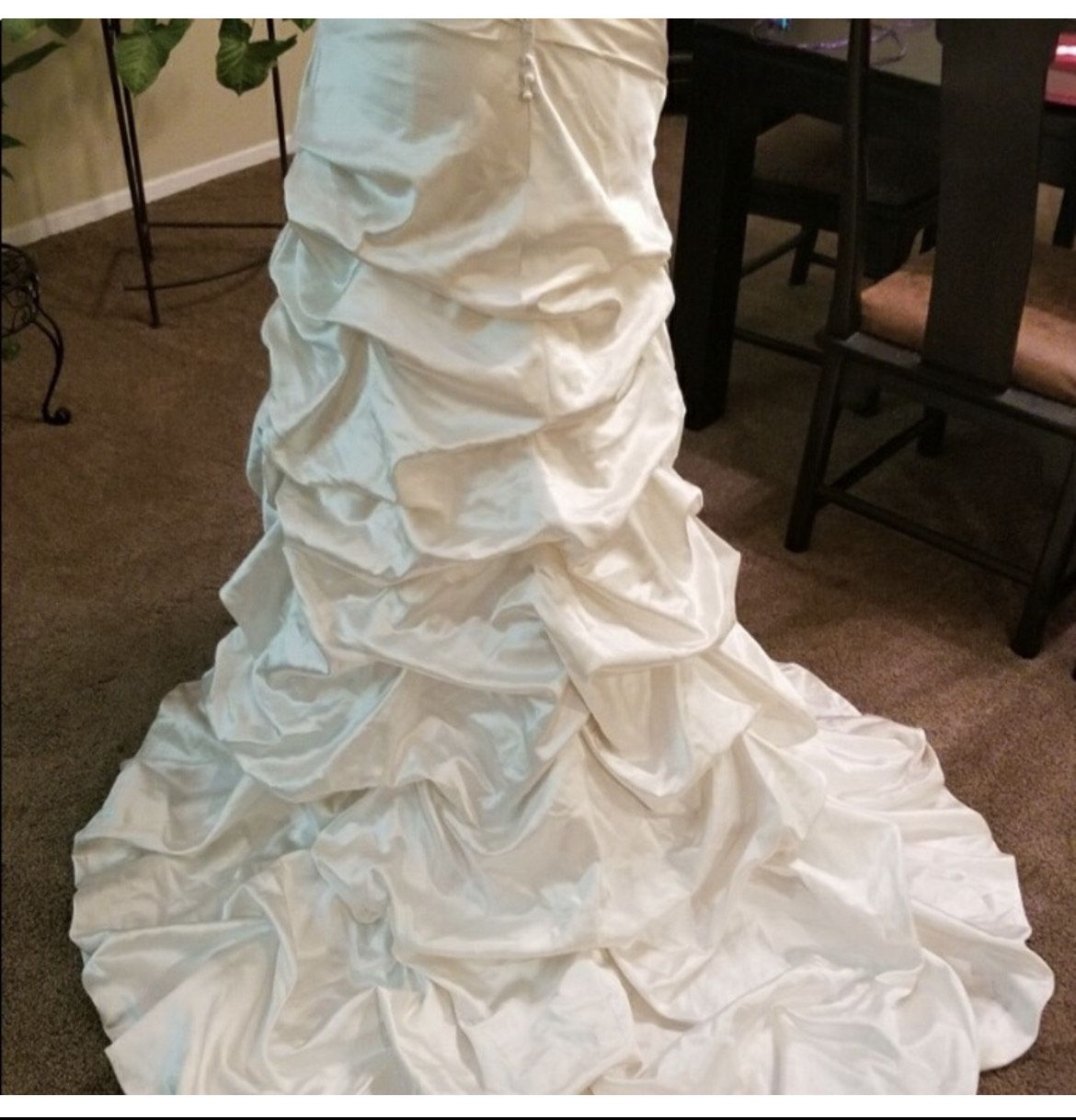 Allure Bridals Size 14 Satin White Ball Gown on Queenly