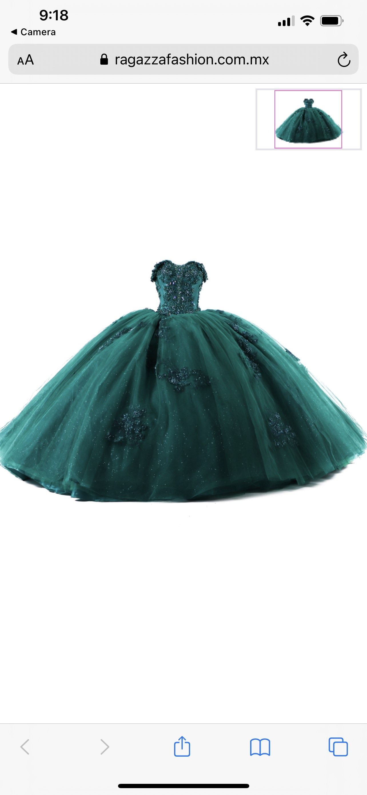 Ragazza Size 12 Emerald Green Ball Gown on Queenly
