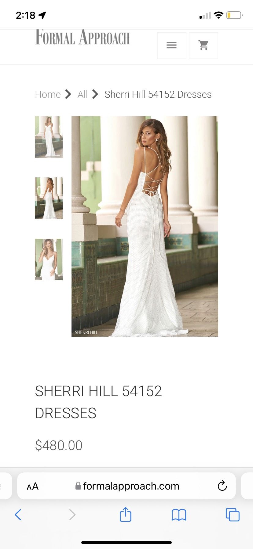 Sherri Hill Size 2 Bridesmaid Plunge Sequined Gold A-line Dress on Queenly