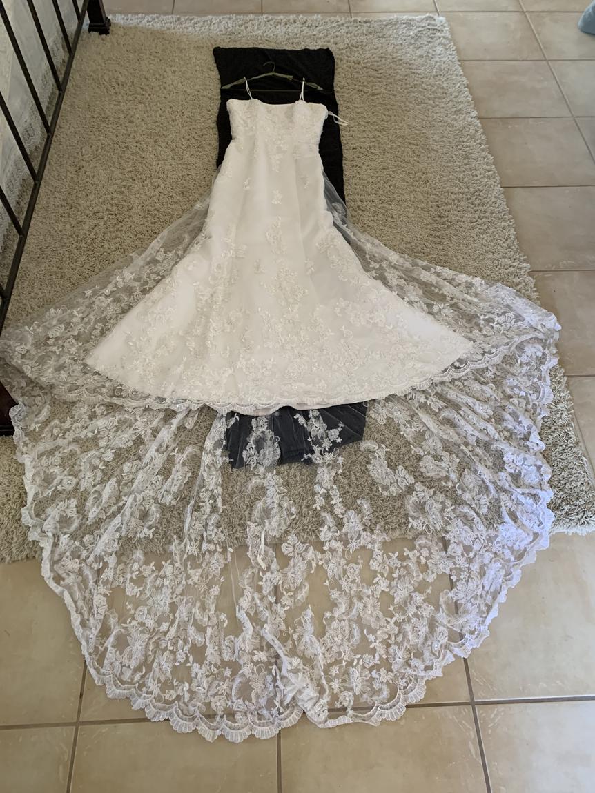 Size 10 Lace White Floor Length Maxi on Queenly