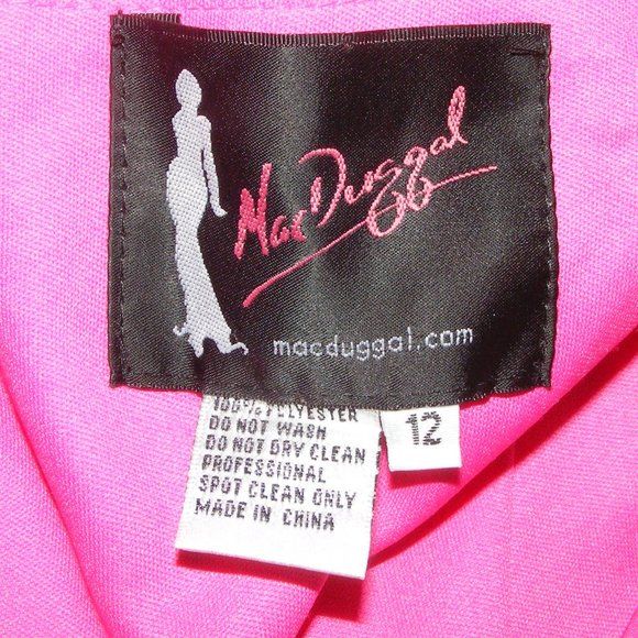 Mac Duggal Size 12 Homecoming High Neck Hot Pink Cocktail Dress on Queenly