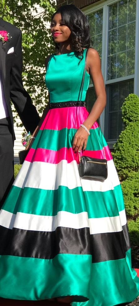 Sherri Hill Size 0 Prom High Neck Sequined Multicolor Ball Gown on Queenly