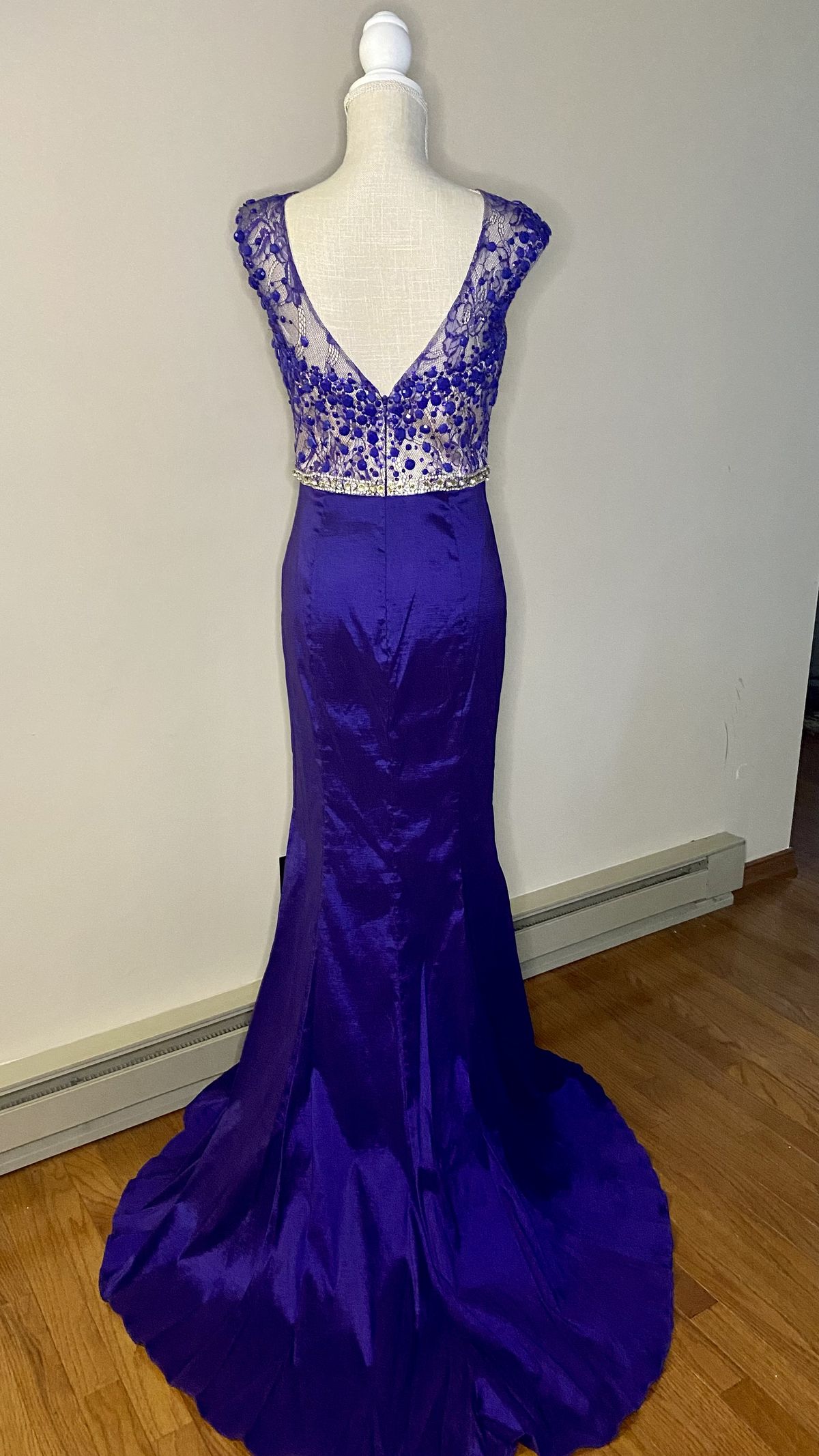 Cassandra Stone for Mac Duggal Size 8 Purple Mermaid Dress on Queenly