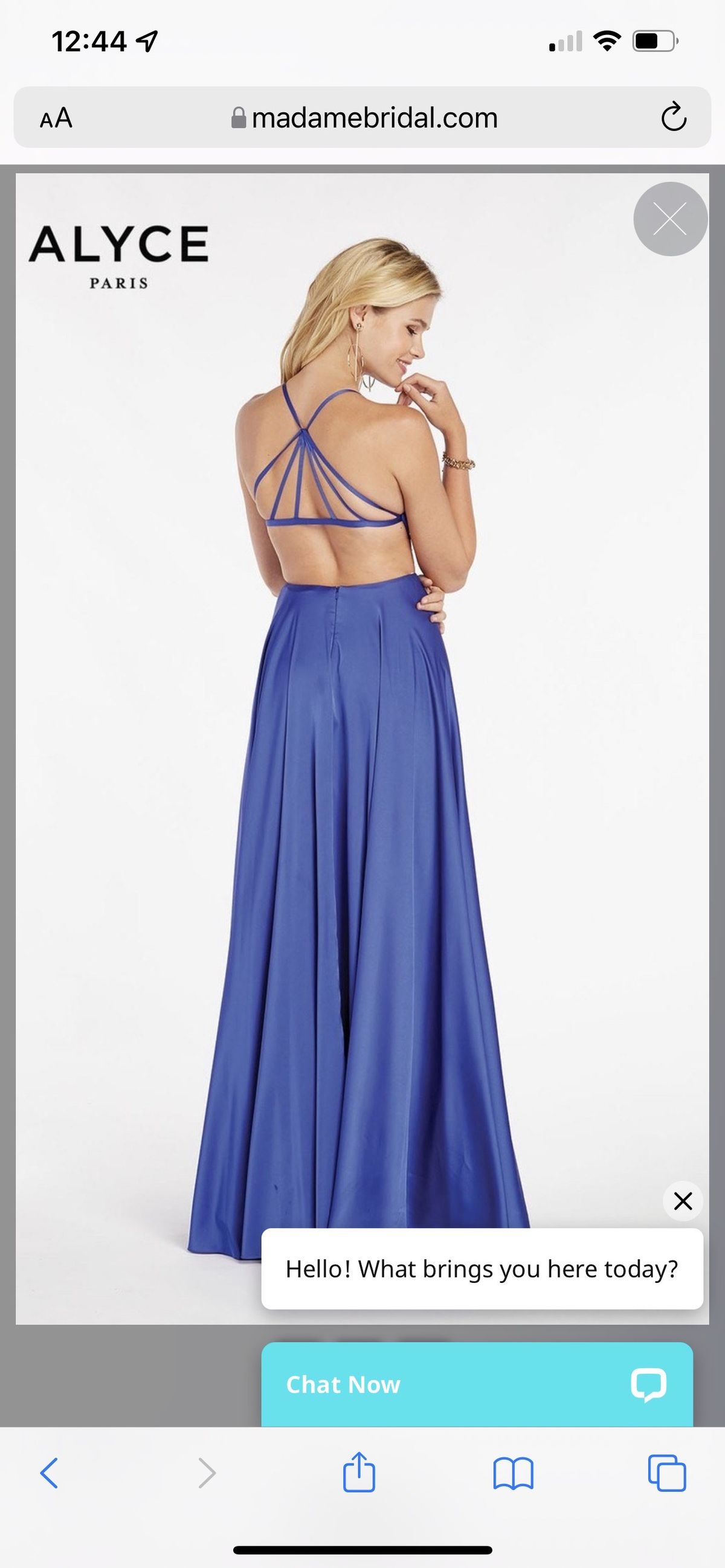 Alyce Paris Size 14 Blue Side Slit Dress on Queenly