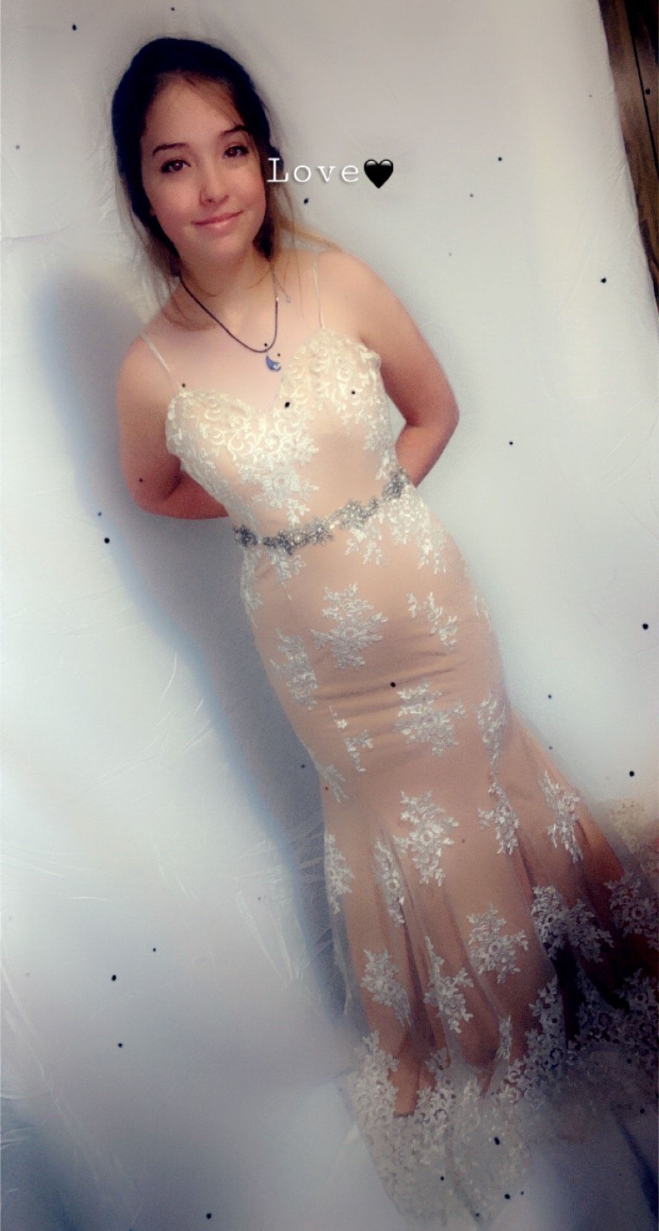 Size 2 Pageant Nude Dress With Train on Queenly