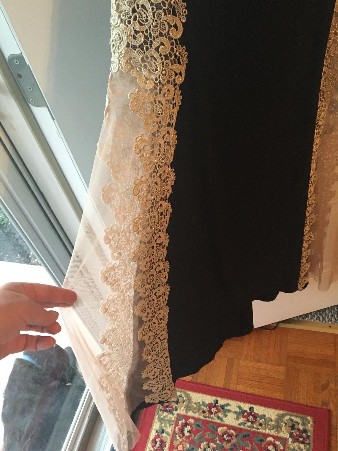 Size 8 Lace Black A-line Dress on Queenly