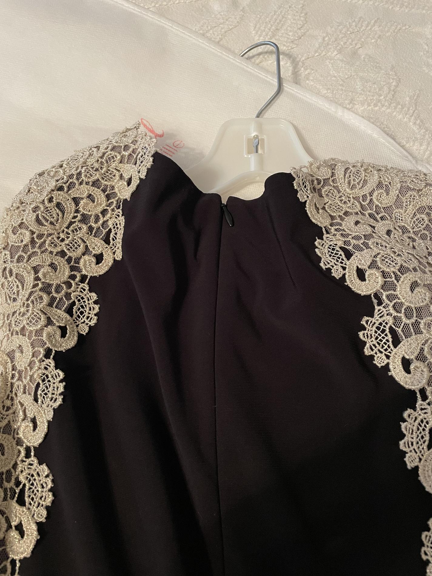 Size 8 Lace Black A-line Dress on Queenly