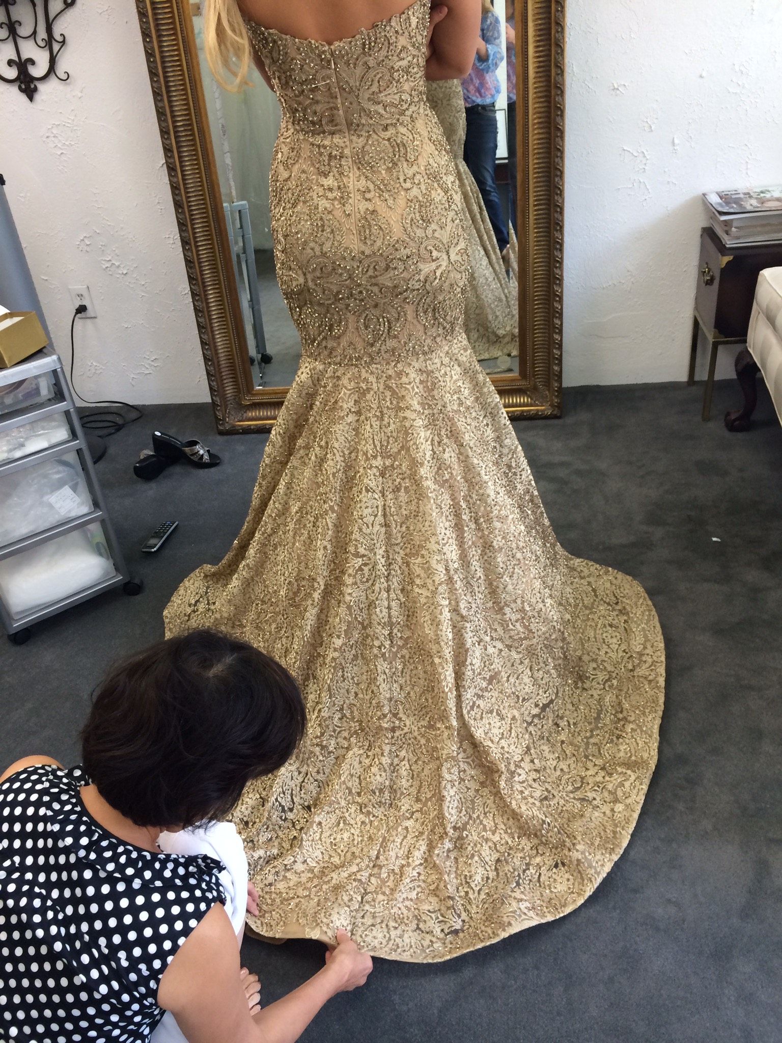 Sherri Hill Size 0 Pageant Gold Mermaid Dress on Queenly