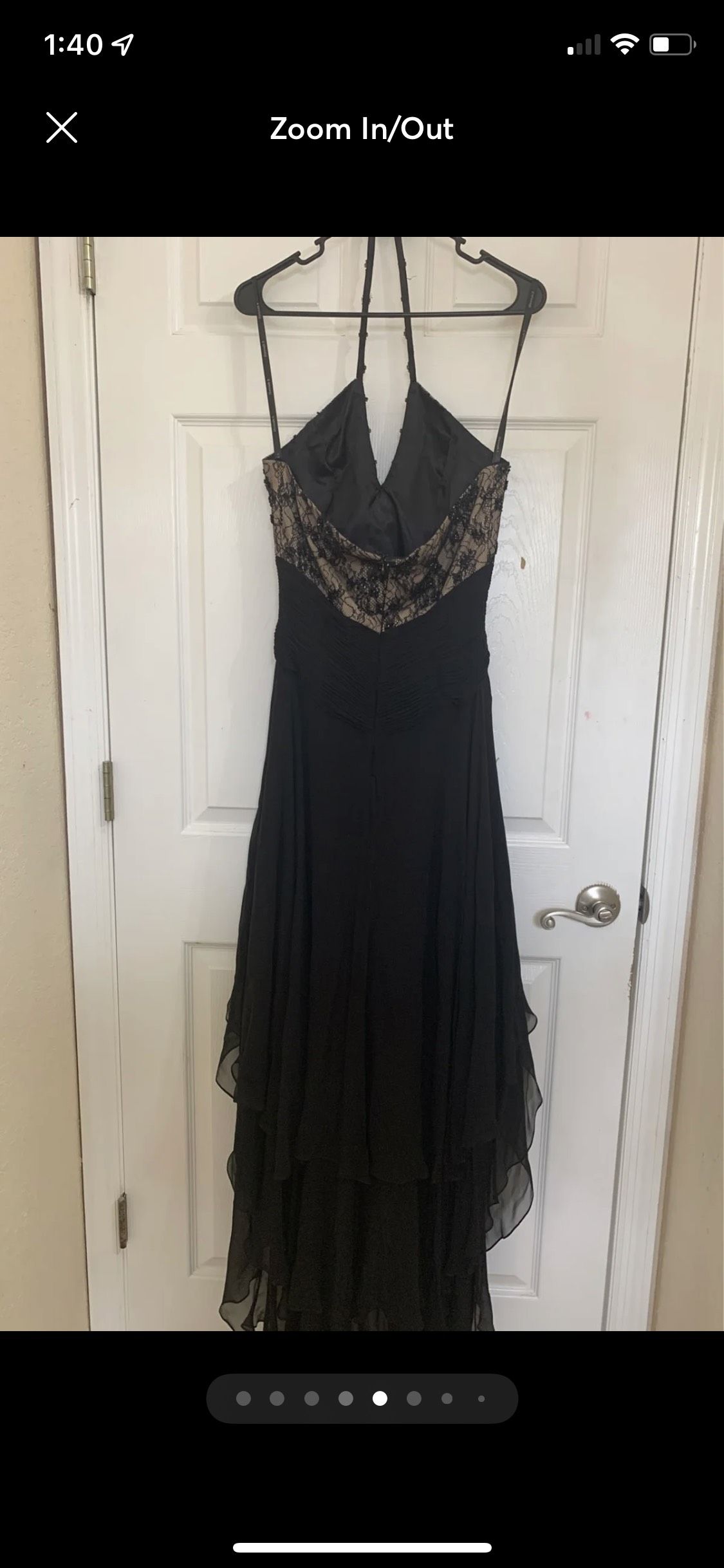 Hannah S Black Size 10 Floor Length Mini Straight Dress on Queenly
