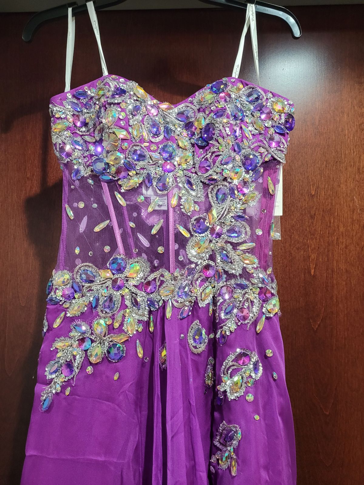 Rachel Allan/Partytime Formals 6497 Size 6 Purple Side Slit Dress on Queenly