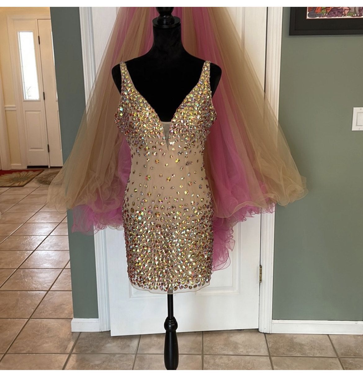 Sherri Hill Size 2 Pageant Sequined Light Pink Cocktail Dress on Queenly