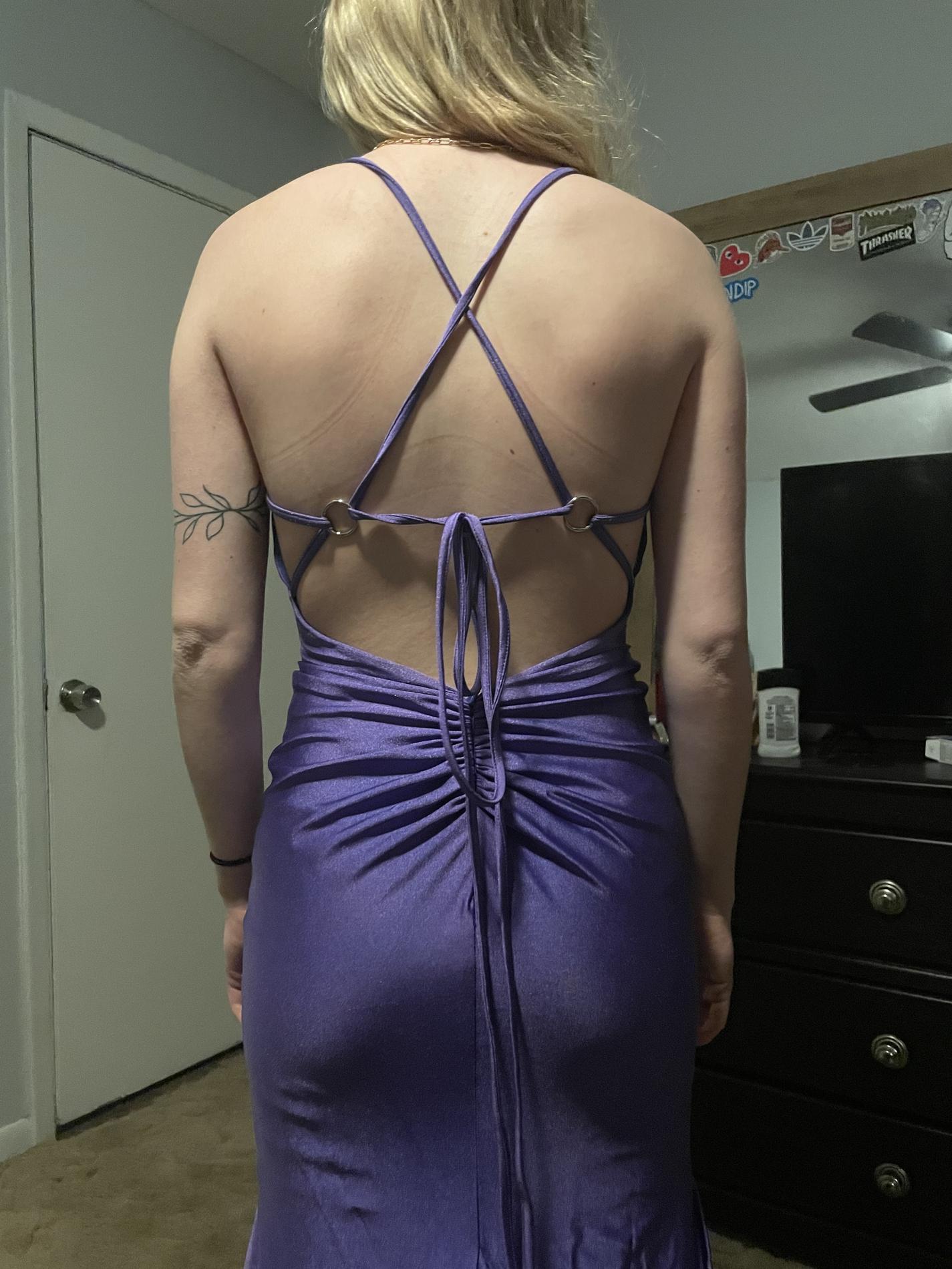 Sherri Hill Size 0 Bridesmaid Purple Mermaid Dress on Queenly