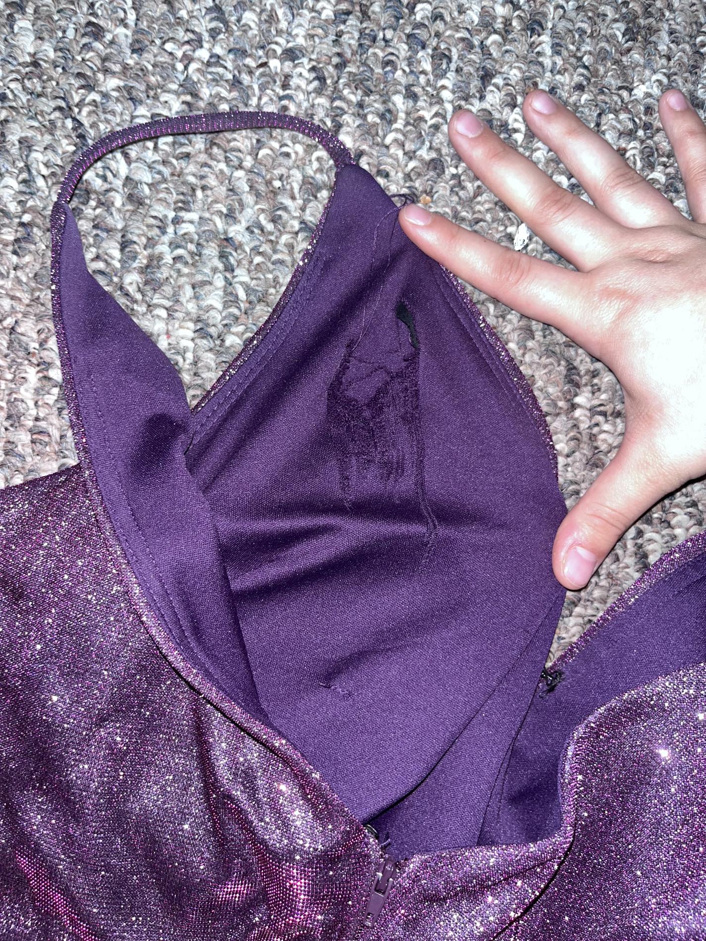 Size 14 Purple Dress With Train on Queenly