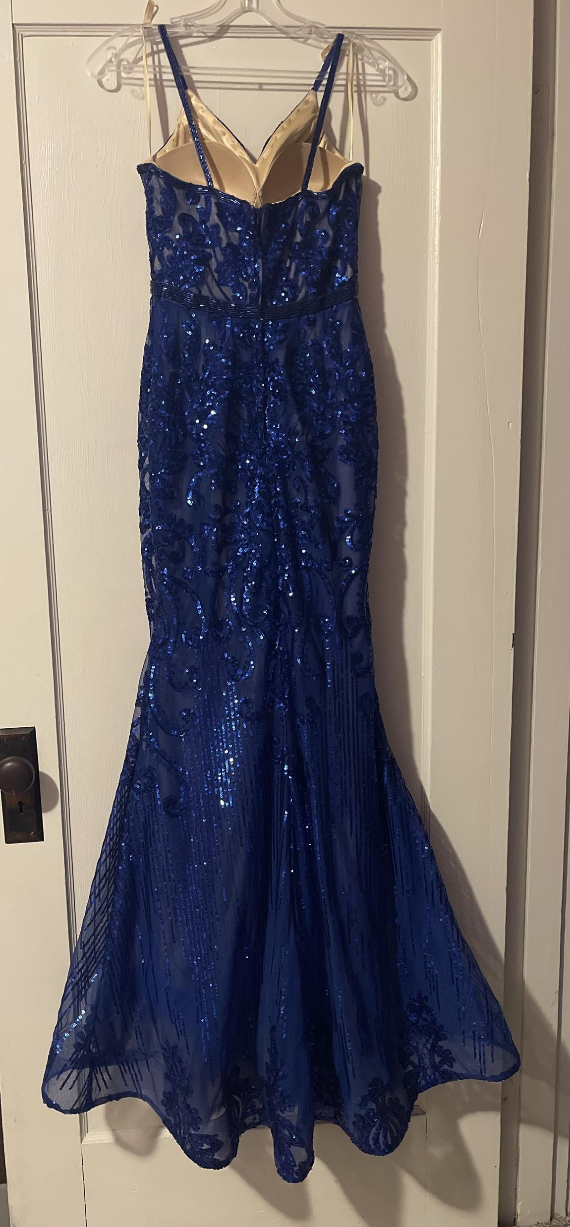 Size 0 Blue Mermaid Dress on Queenly