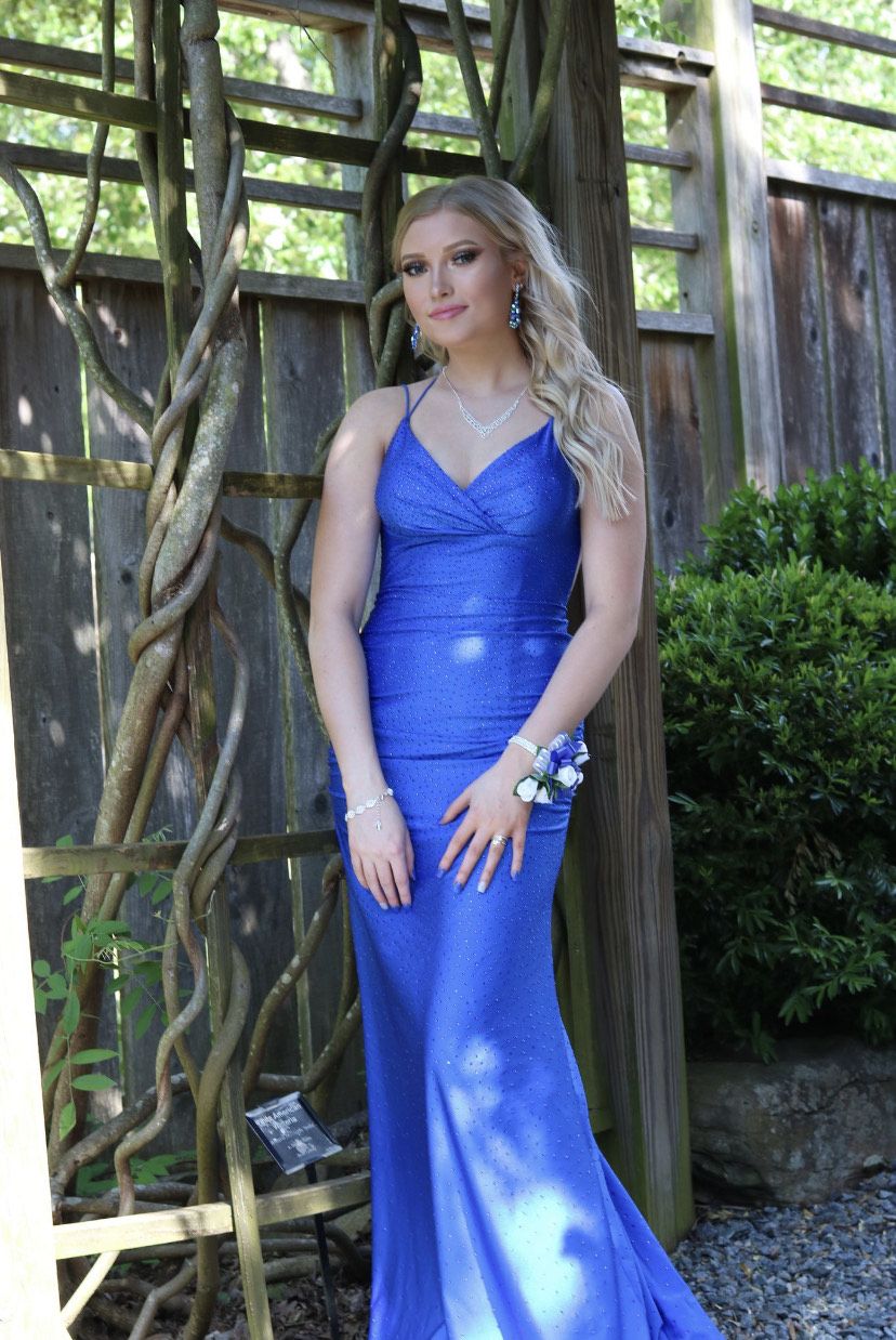 Sherri Hill Size 0 Royal Blue Floor Length Maxi on Queenly