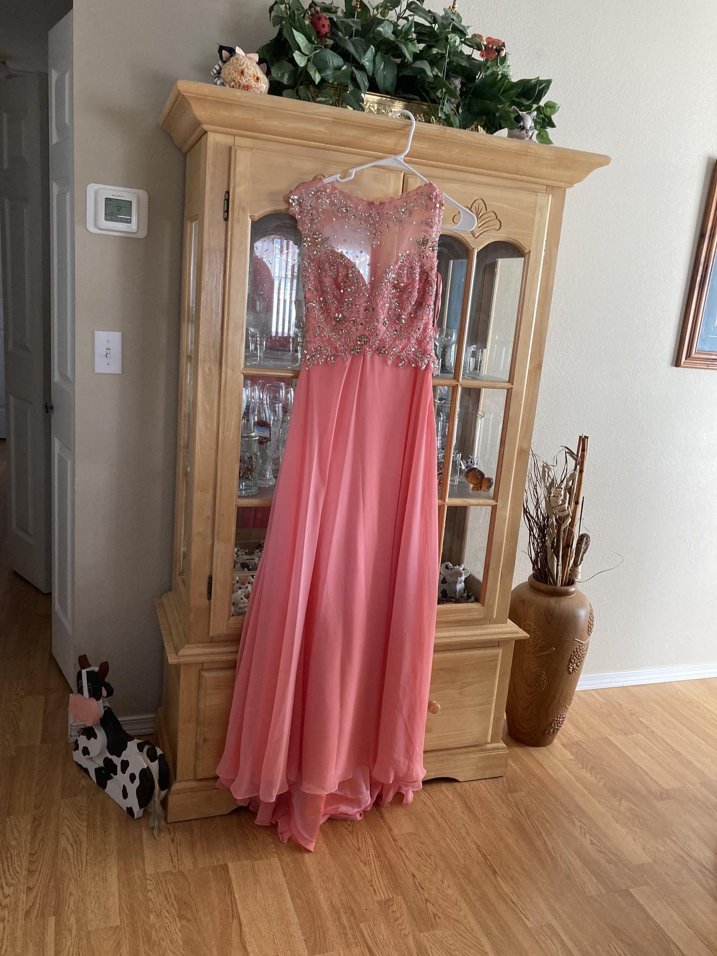 Size 0 Pageant Pink Floor Length Maxi on Queenly