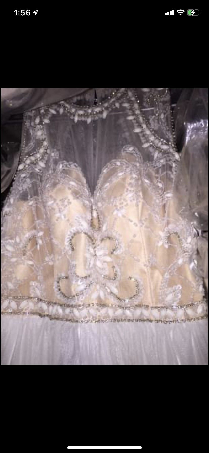 Size 00 White Ball Gown on Queenly