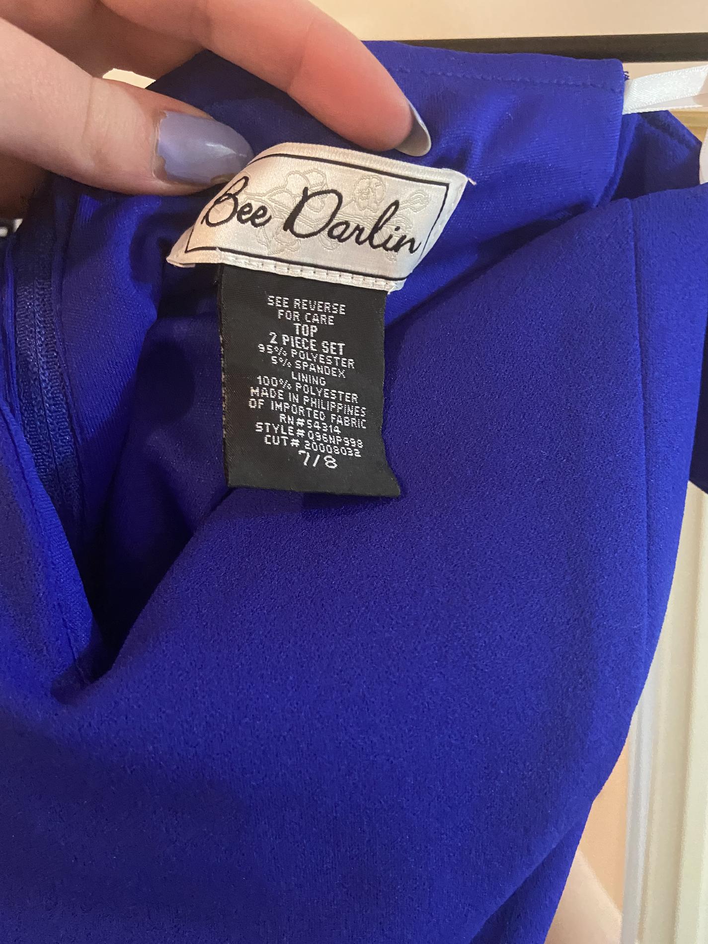 Size 8 Off The Shoulder Royal Blue Ball Gown on Queenly