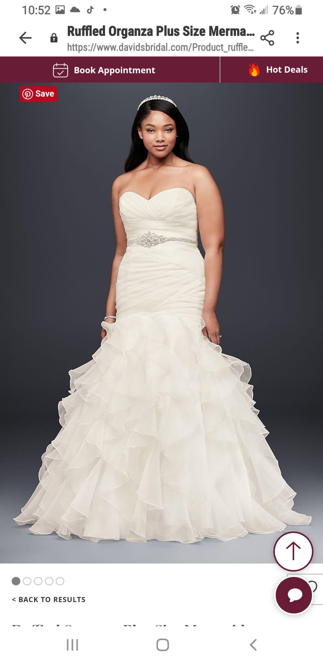 David's Bridal Plus Size 22 White Mermaid Dress on Queenly