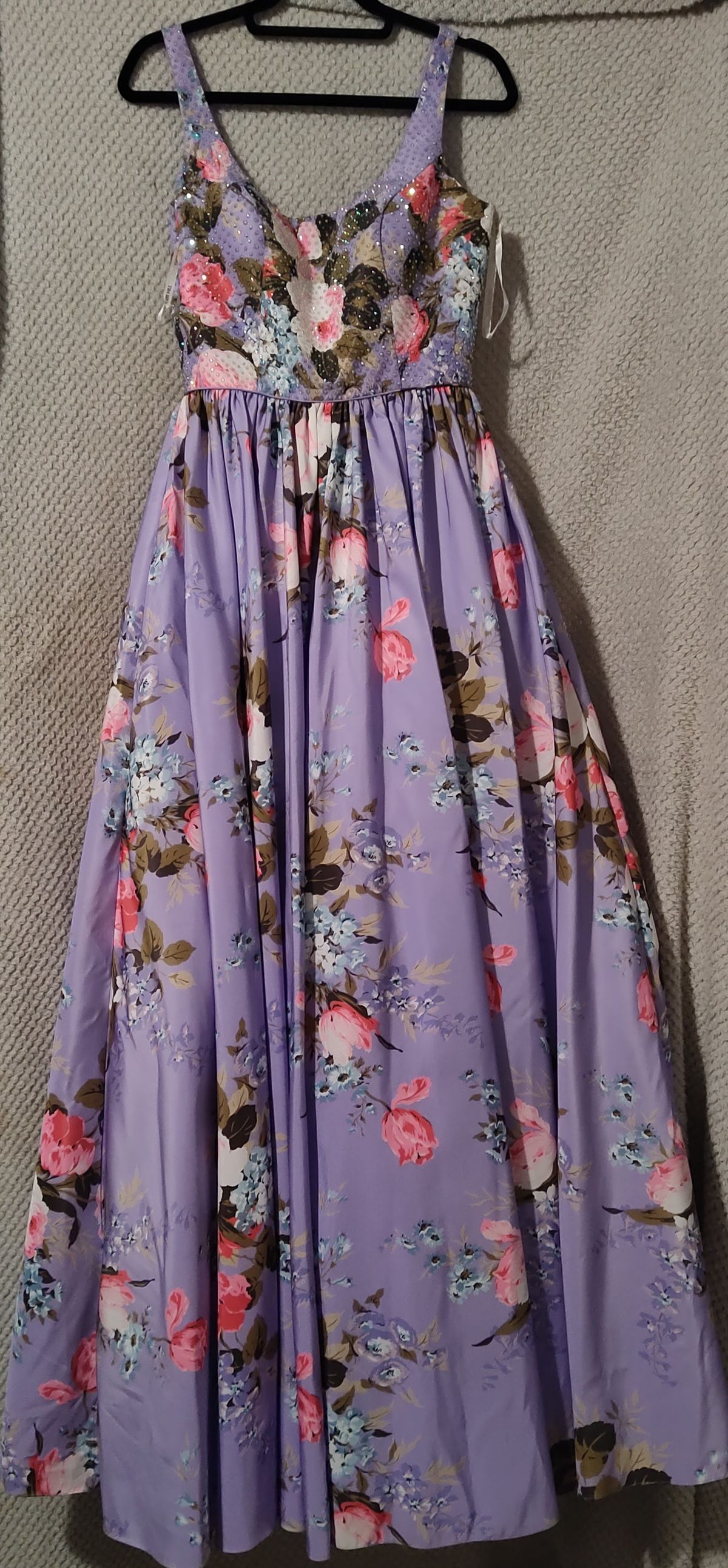 Sherri Hill Size 8 Prom Floral Light Purple Ball Gown on Queenly