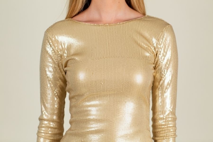 Size 2 Homecoming Long Sleeve Gold Cocktail Dress on Queenly