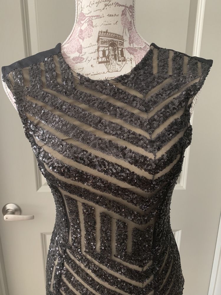 Lovely Day Size 4 Homecoming Sheer Black Cocktail Dress on Queenly