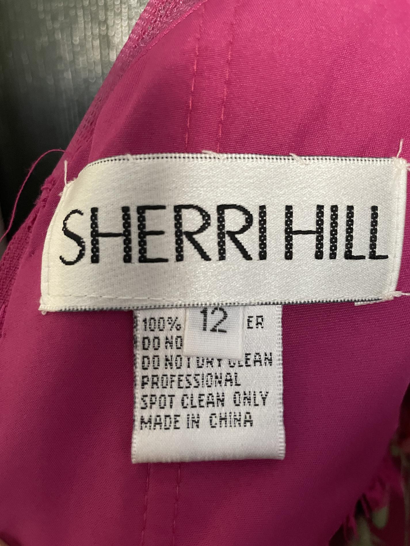 Sherri Hill Size 12 Homecoming Long Sleeve Lace Hot Pink Cocktail Dress on Queenly