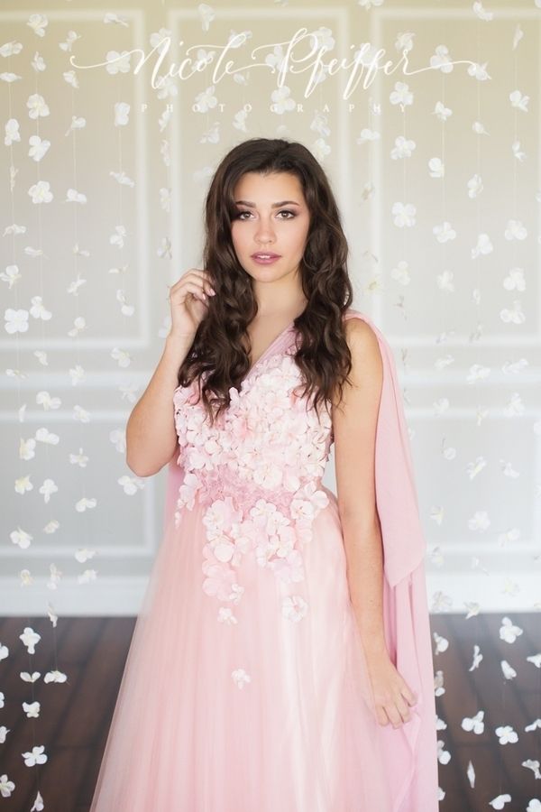 HANDMADE Size 2 Prom Floral Pink Ball Gown on Queenly